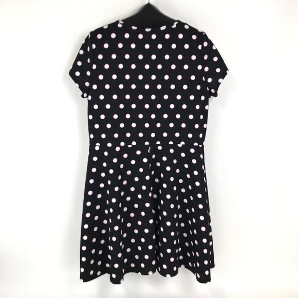 Jennifer Lauren Polka Dot Fit and Flare Dress Women's Plus Size 1X Stretch - Picture 4 of 10